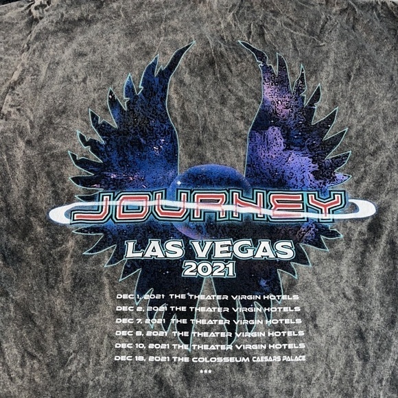 JOURNEY Concert T-Shirt / Merchandise XL Women's Gray Las Vegas Virgin Theater - Picture 3 of 7